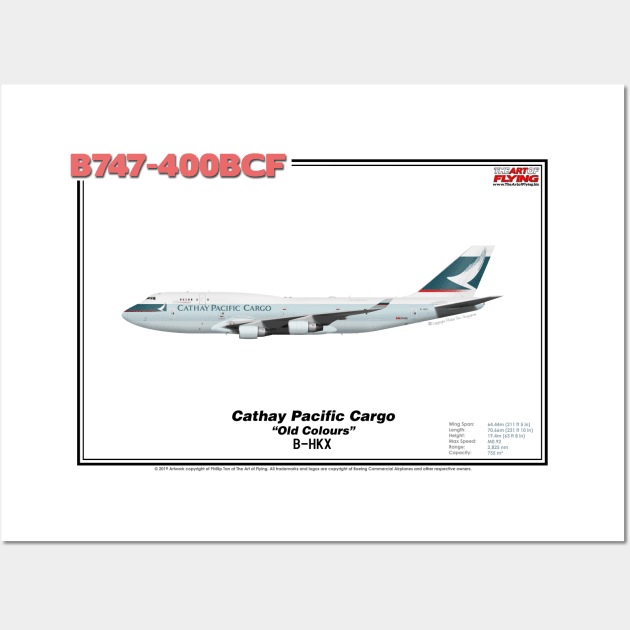 Boeing B747-400BCF - Cathay Pacific Cargo "Old Colours" (Art Print) Wall Art by TheArtofFlying